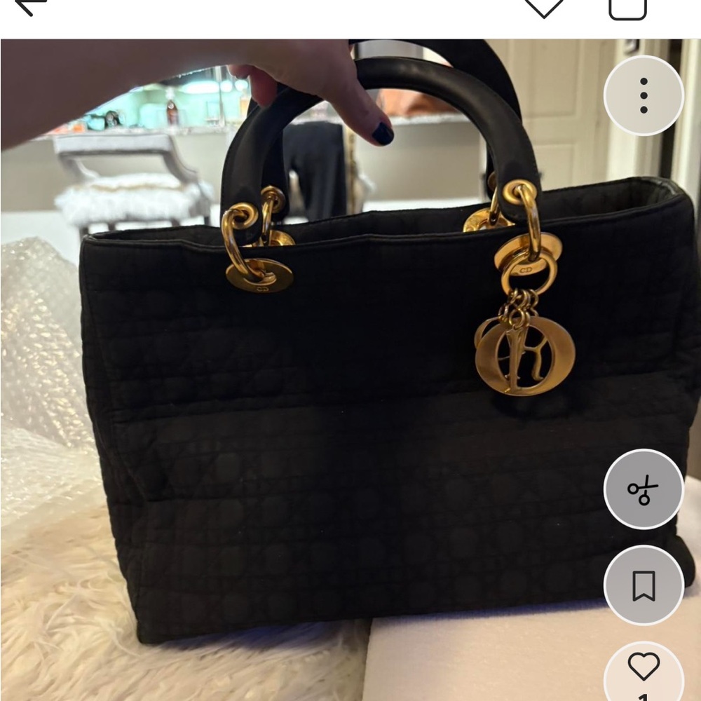 Dior Black Tote with Gold Details